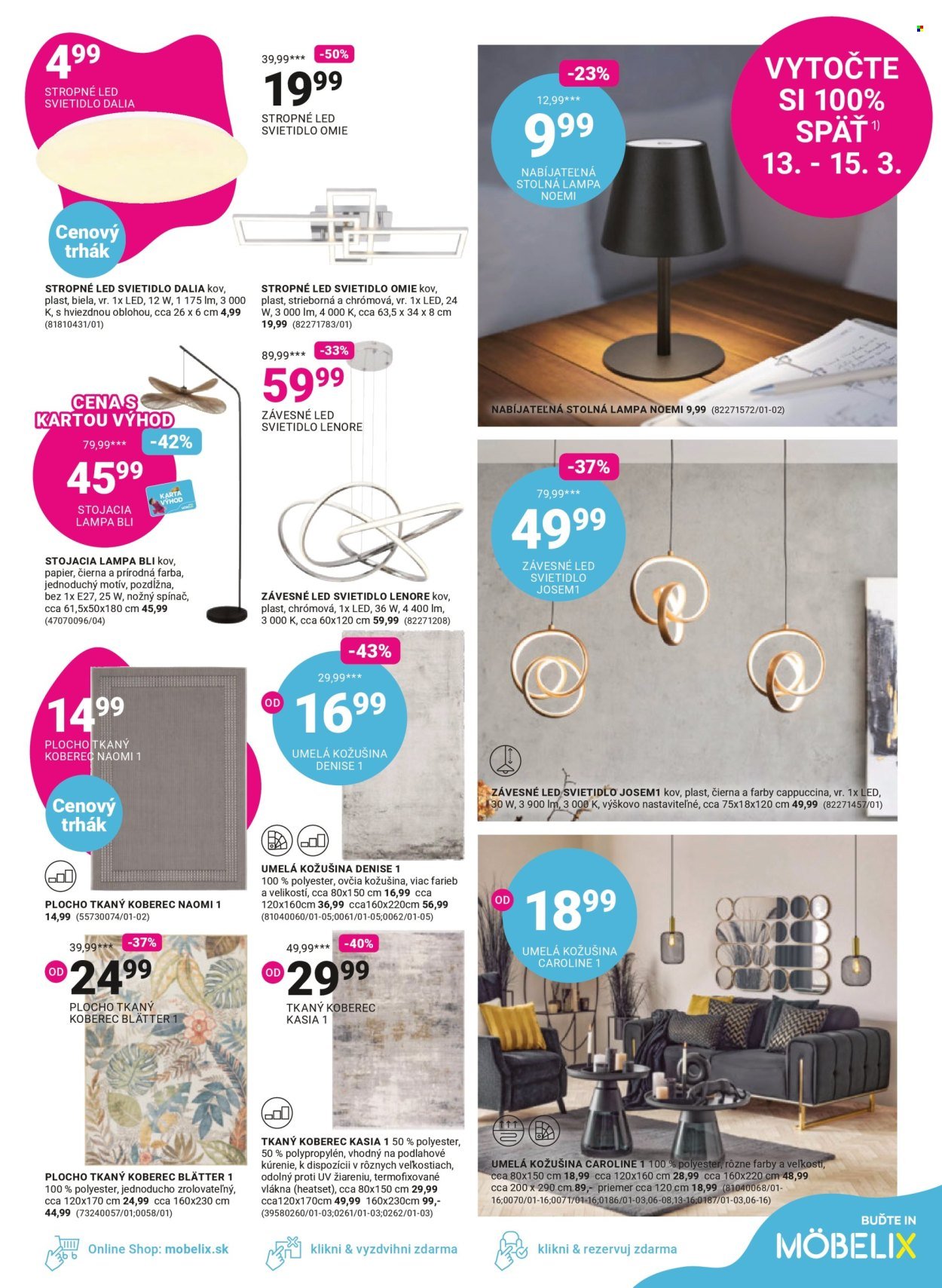 MÖBELIX leták - Vytočte si 100% späť (2026-03-09 - 2026-04-05) | 15