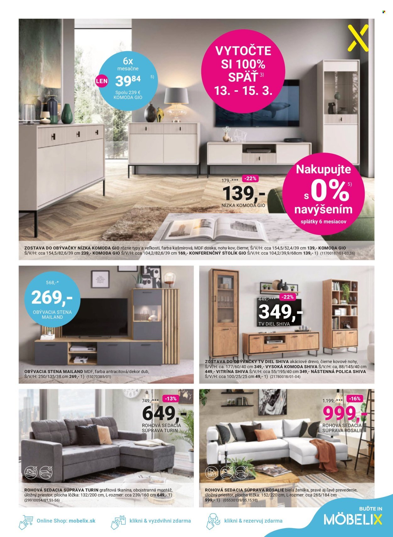 MÖBELIX leták - Vytočte si 100% späť (2026-03-09 - 2026-04-05) | 7