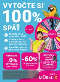 MÖBELIX leták - Vytočte si 100% späť (2026-03-09 - 2026-04-05)