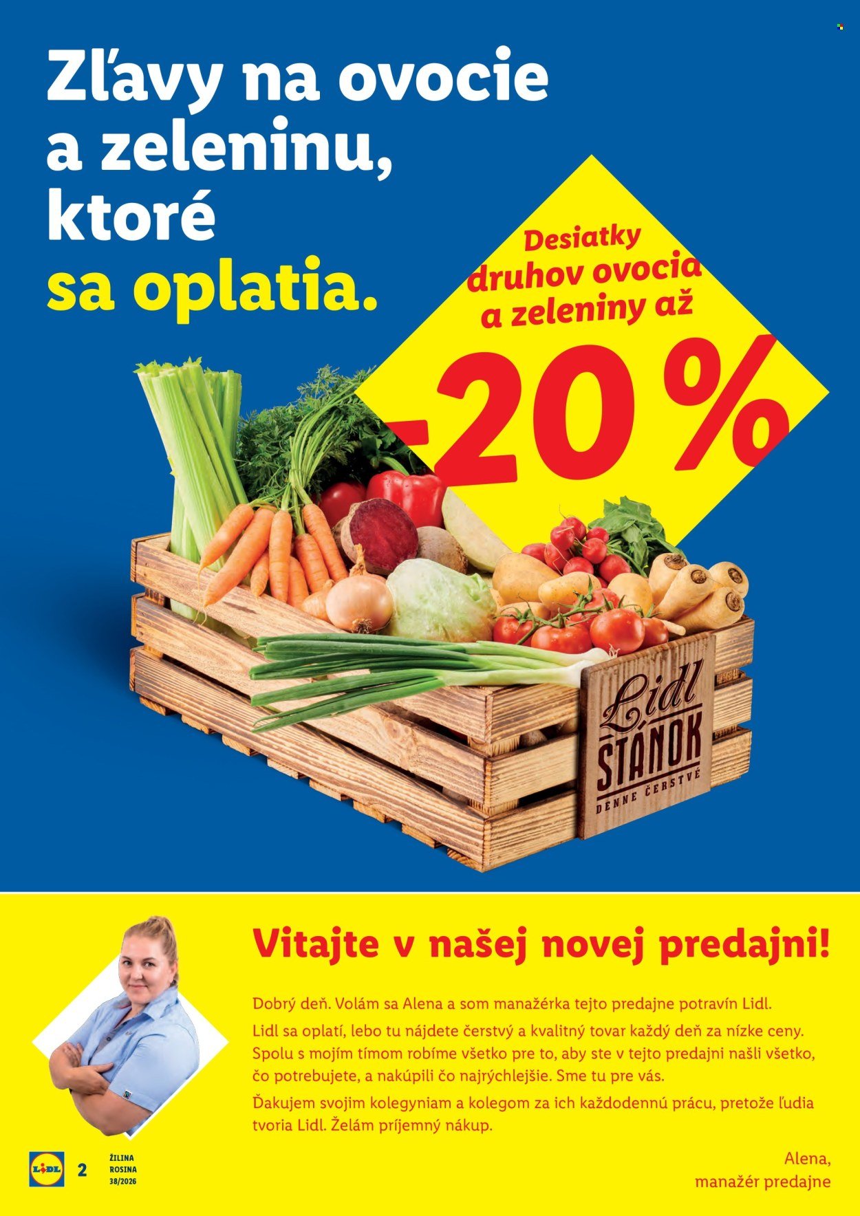 LIDL leták - Nová predajňa Žilina Rosina