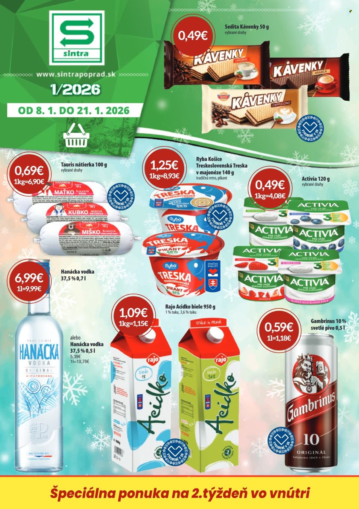 SINTRA leták - Od štvrtka 8.1.2026 (2026-01-08 - 2026-01-21) | 1