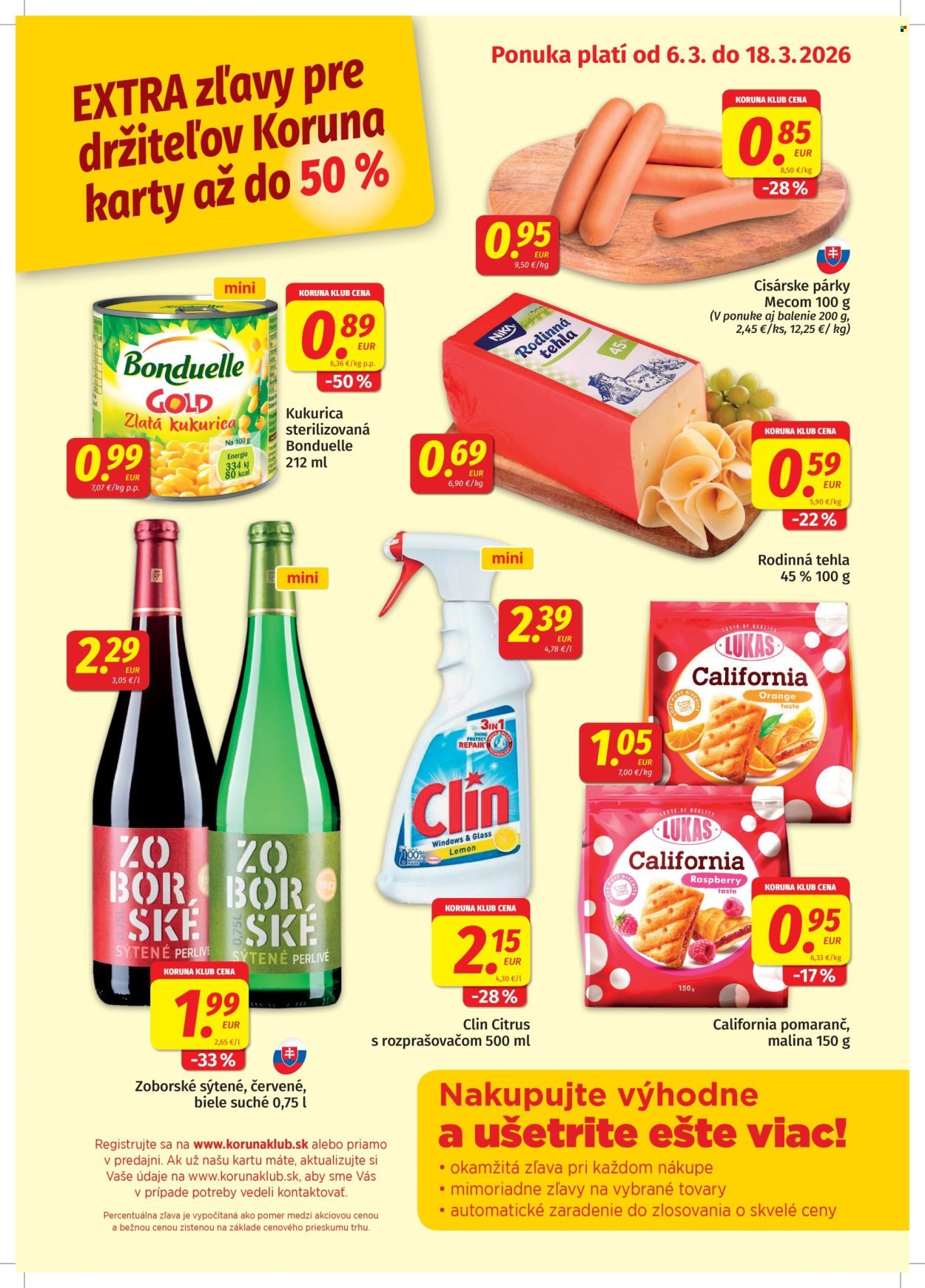 POTRAVINY KORUNA leták - Od piatka 6.3.2026 (2026-03-06 - 2026-03-18) | 1