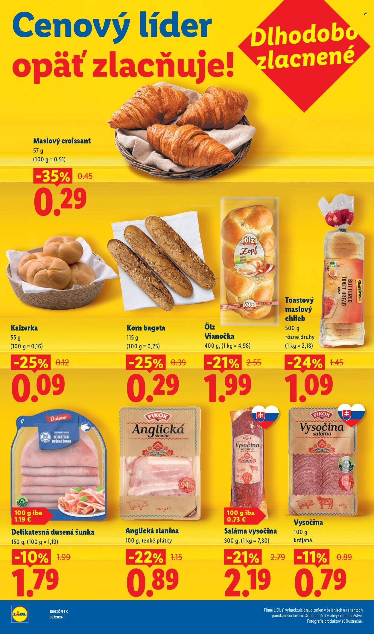 LIDL leták - Dlhodobo zlacnené
