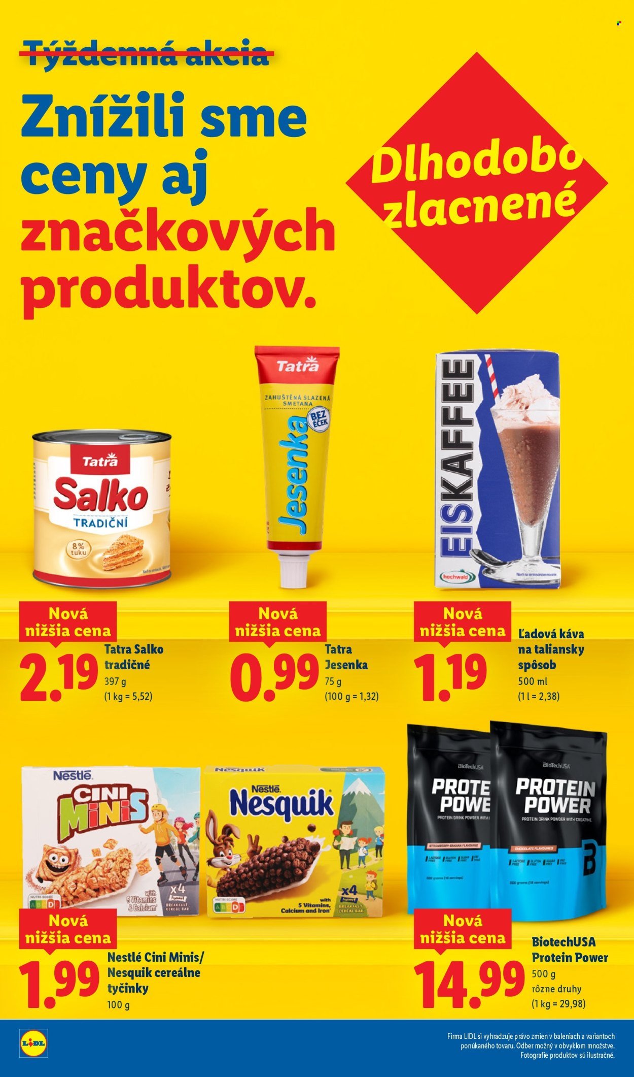 LIDL leták - Dlhodobo zlacnené
