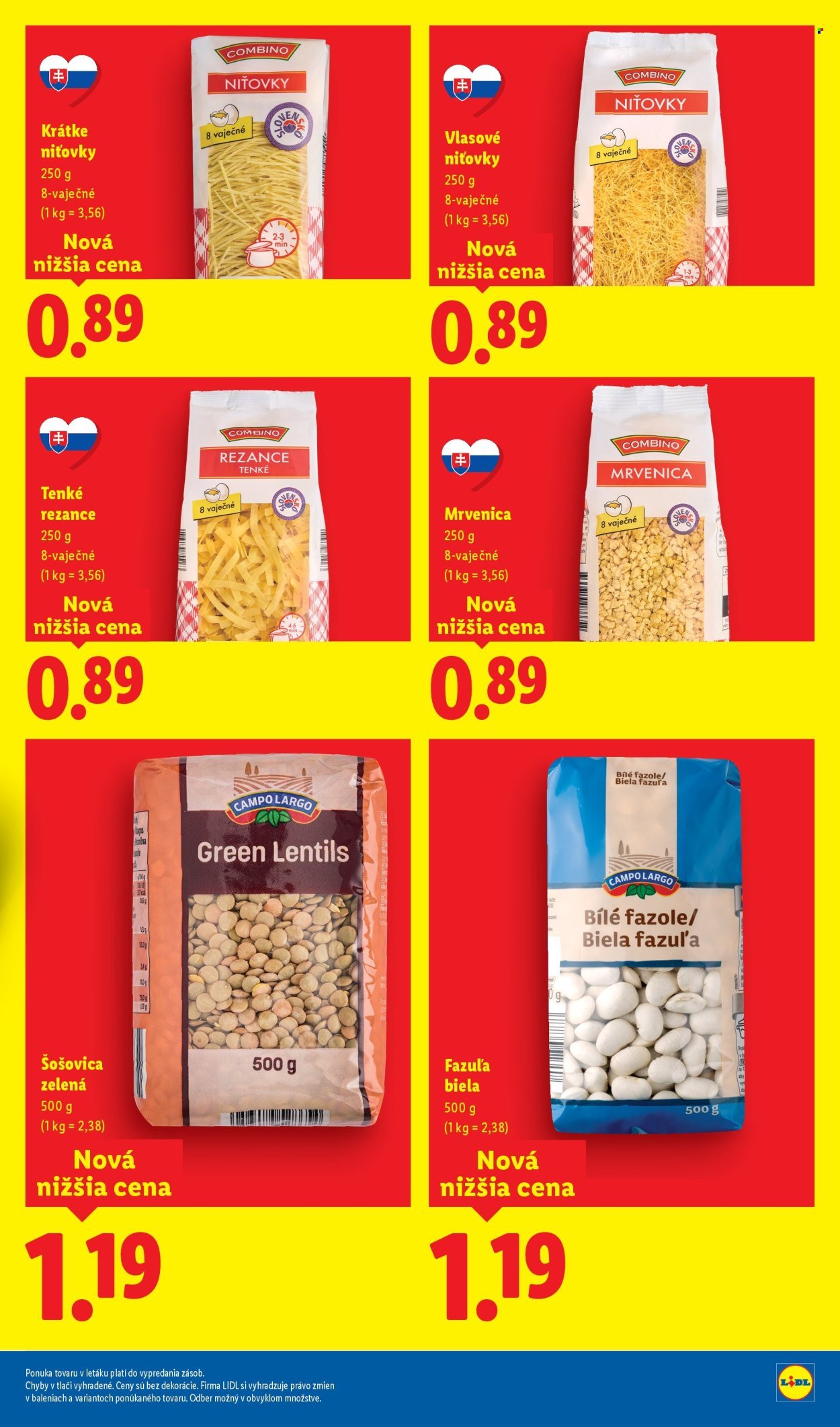 LIDL leták - Dlhodobo zlacnené