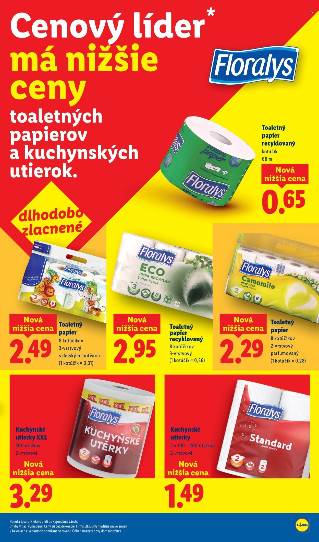 LIDL leták - Dlhodobo zlacnené