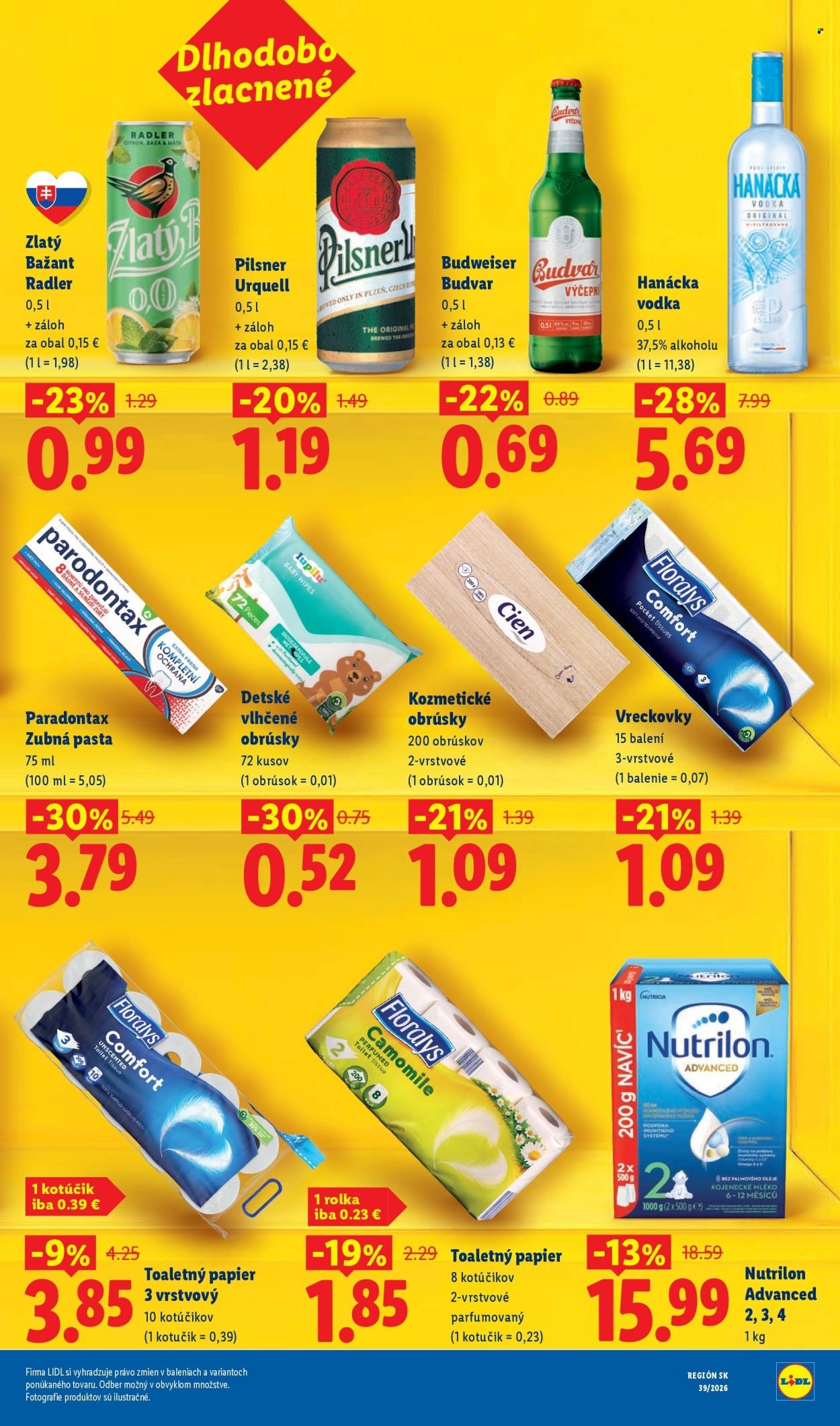 LIDL leták - Dlhodobo zlacnené