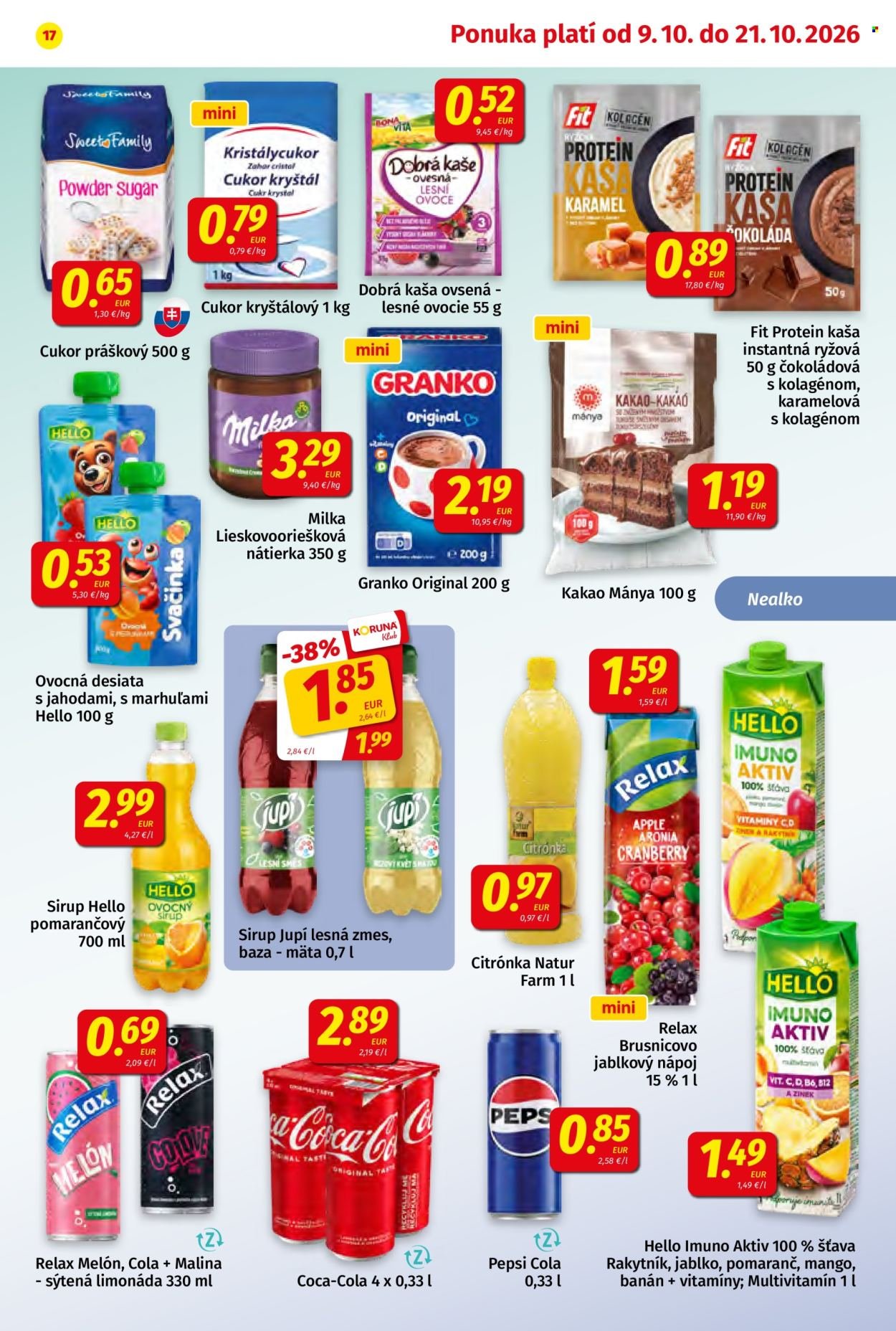 POTRAVINY KORUNA leták - Od piatka 9.10.2026