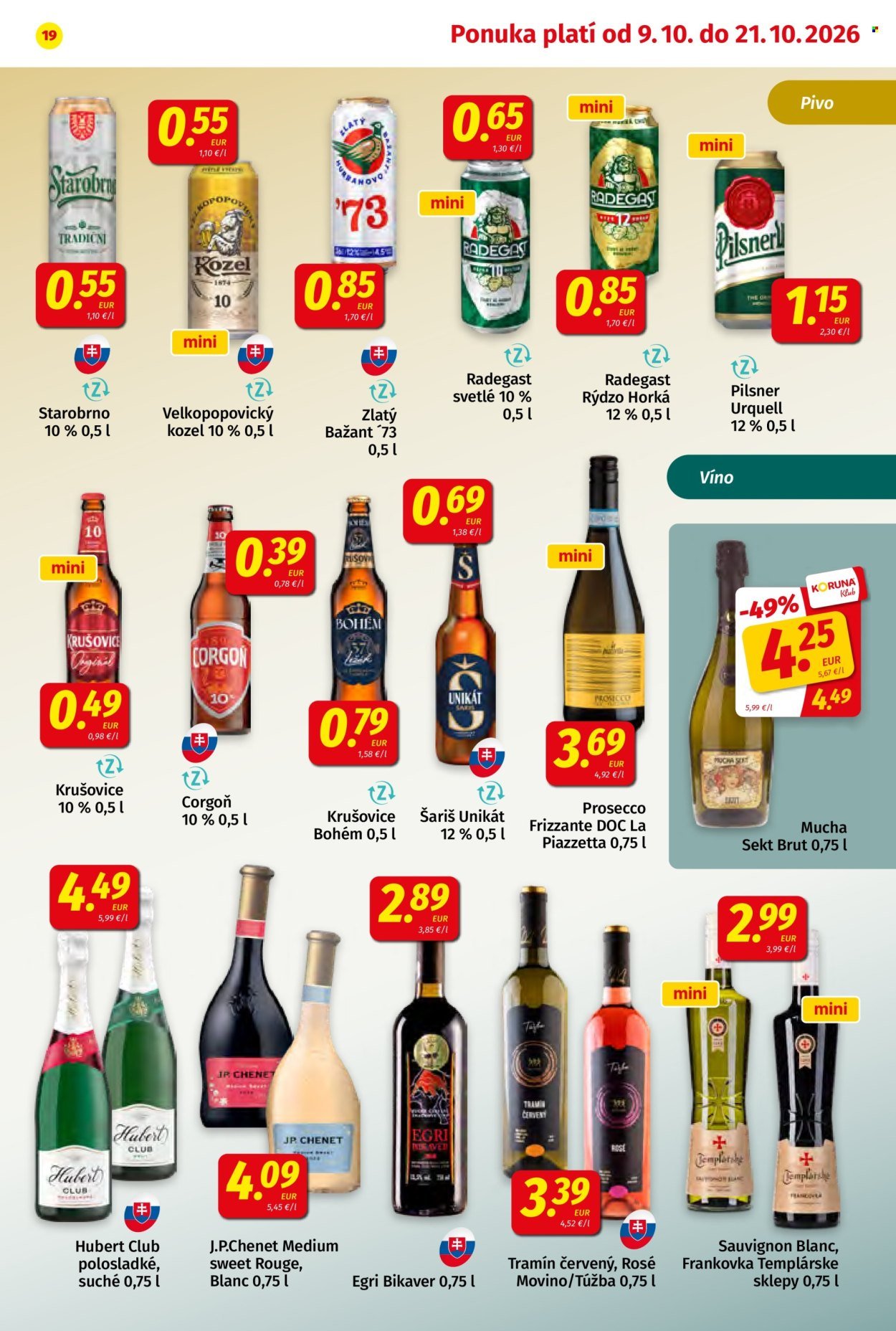 POTRAVINY KORUNA leták - Od piatka 9.10.2026