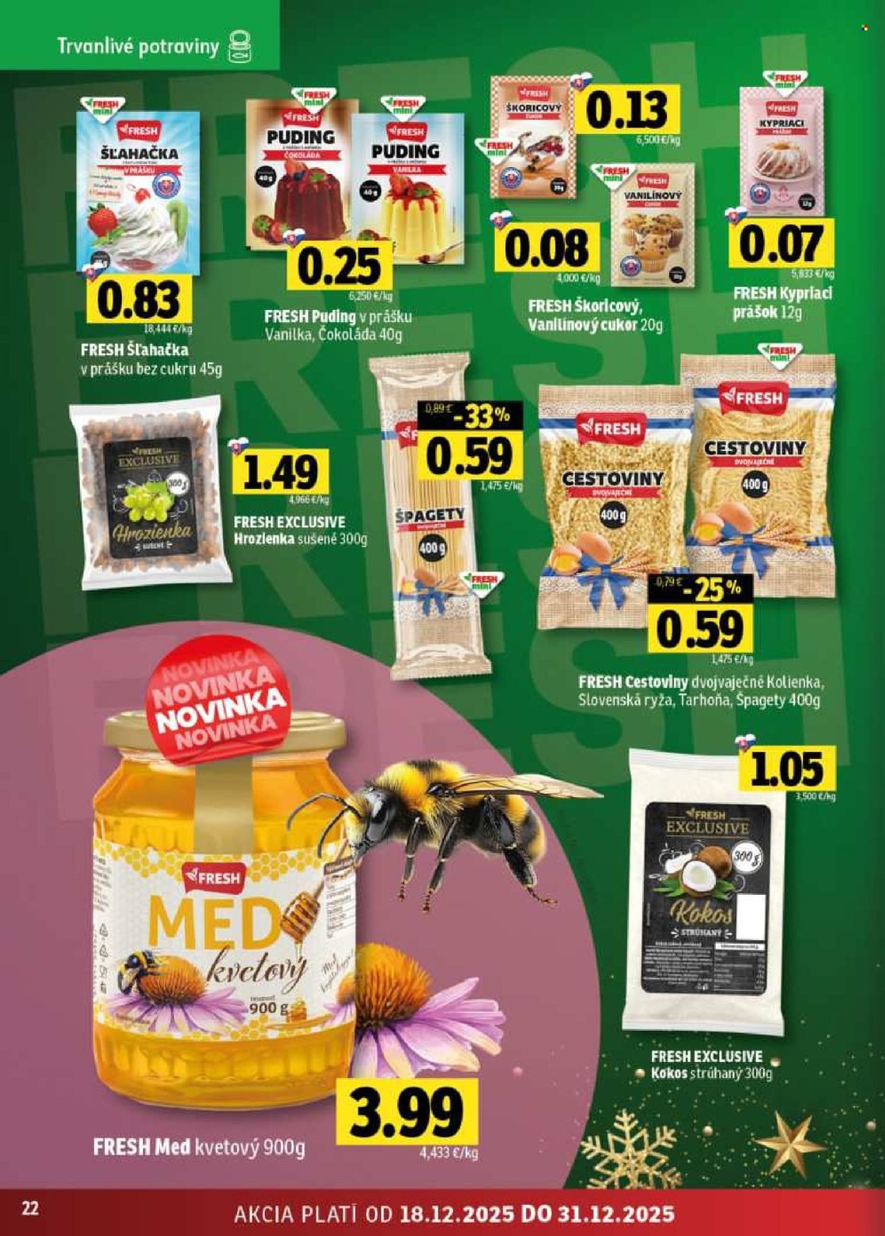 FRESH leták - Stredné a západné Slovensko (2025-12-18 - 2025-12-31) | 22