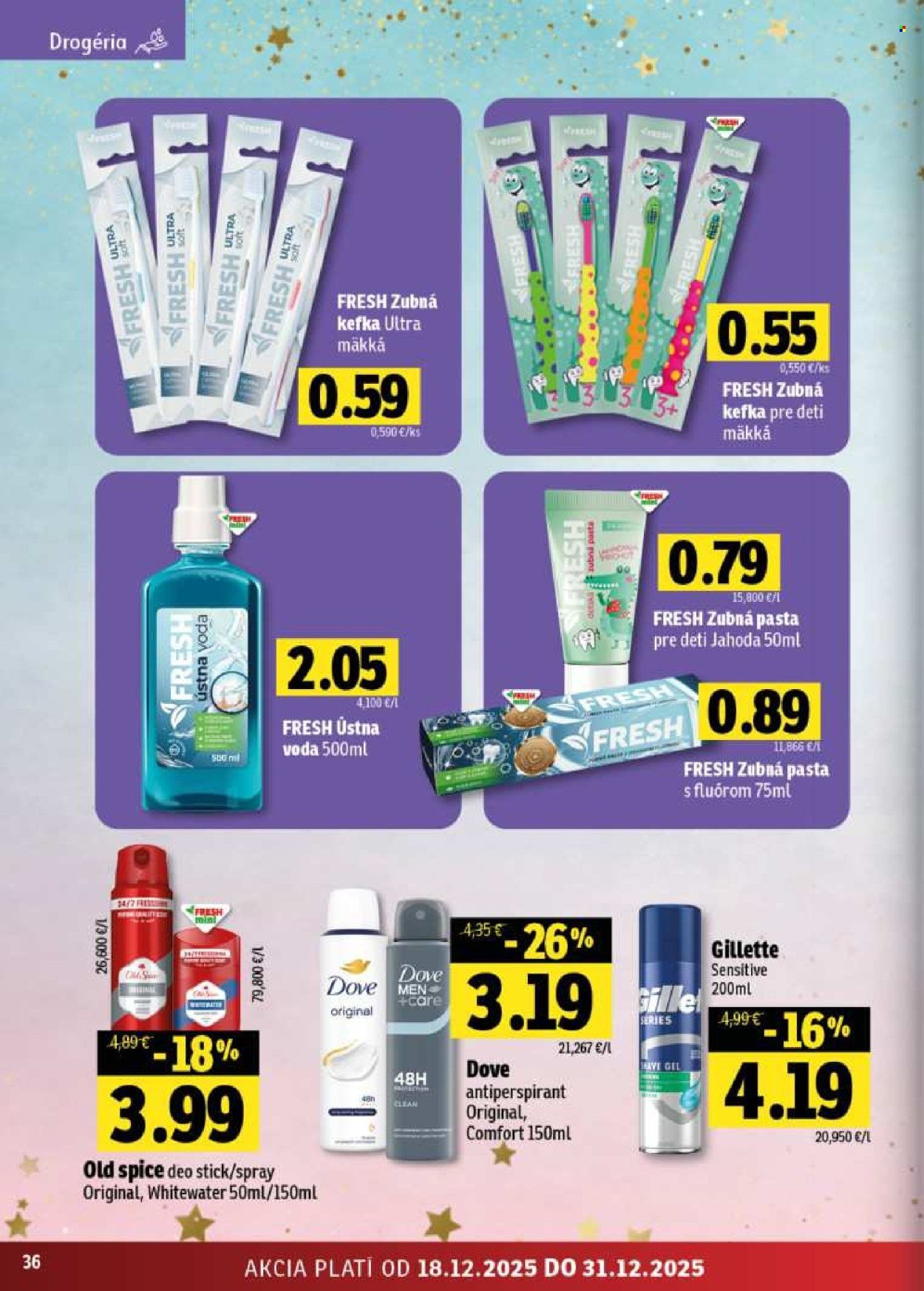 FRESH leták - Stredné a západné Slovensko (2025-12-18 - 2025-12-31) | 36