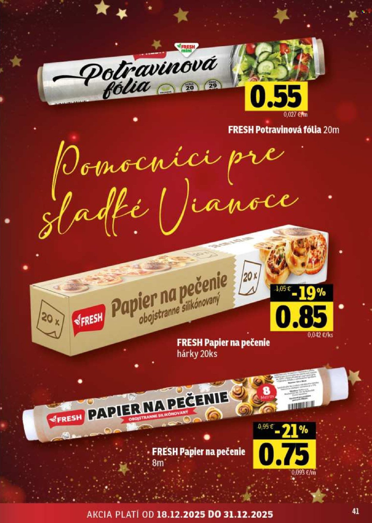 FRESH leták - Stredné a západné Slovensko (2025-12-18 - 2025-12-31) | 41