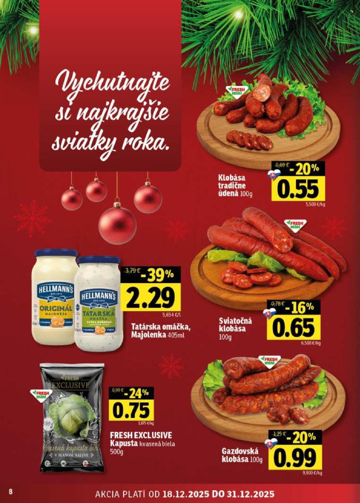 FRESH leták - Stredné a západné Slovensko (2025-12-18 - 2025-12-31) | 8