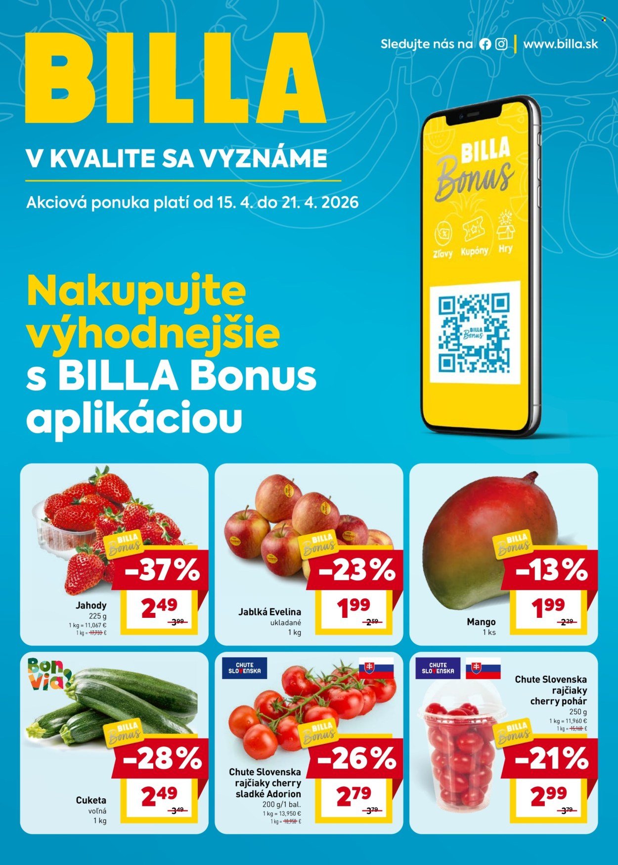 BILLA leták - Bonus leták (2026-04-15 - 2026-04-21) | 1