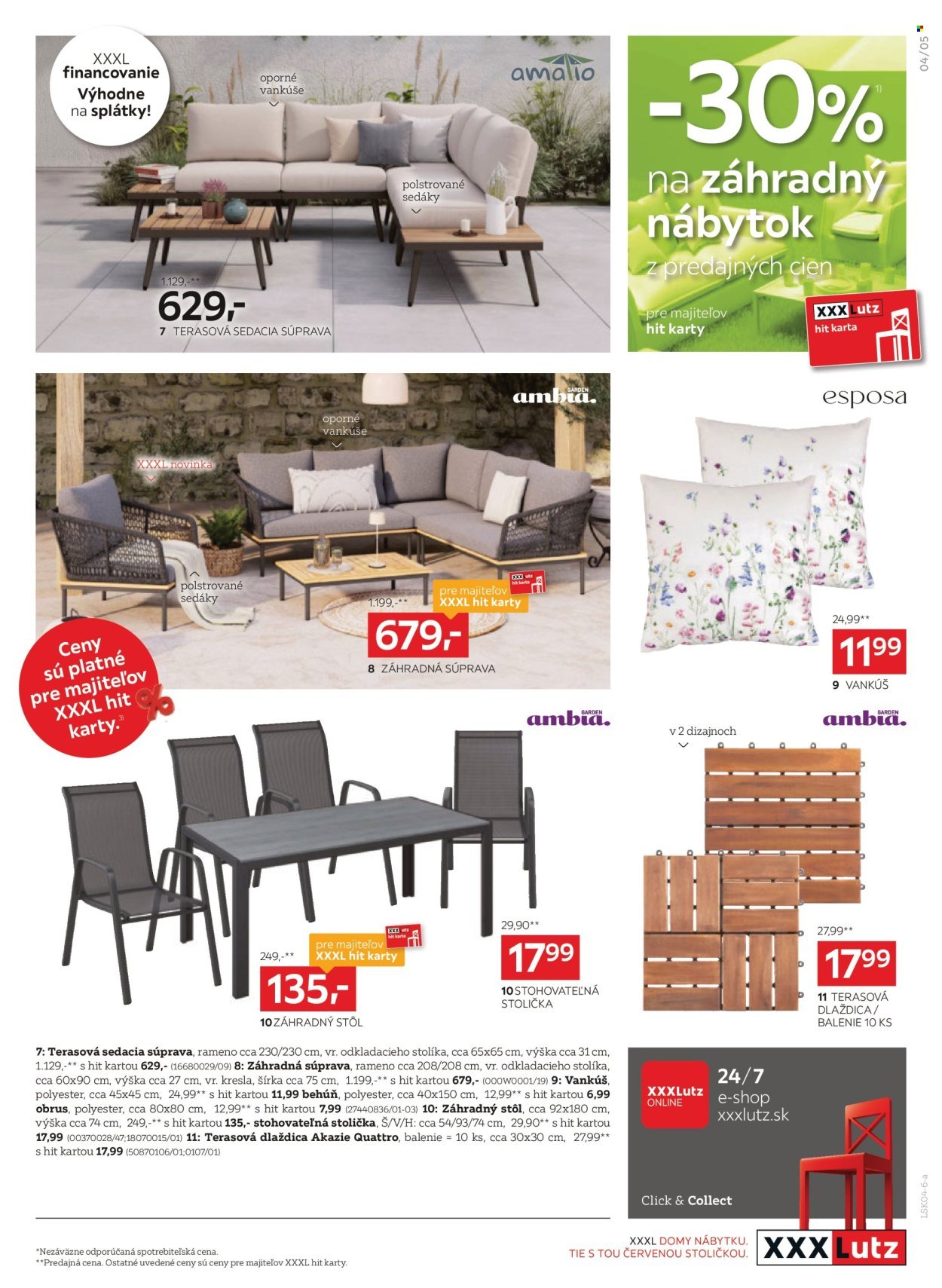 XXXLUTZ leták - Zľava 30 % na záhradný nábytok (2026-04-06 - 2026-04-19) | 5