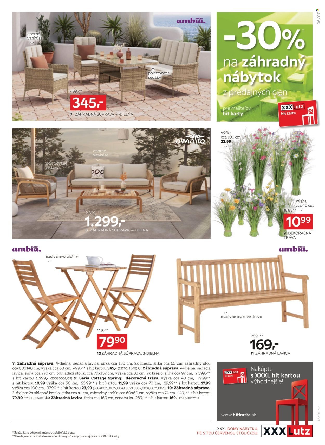 XXXLUTZ leták - Zľava 30 % na záhradný nábytok (2026-04-06 - 2026-04-19) | 7
