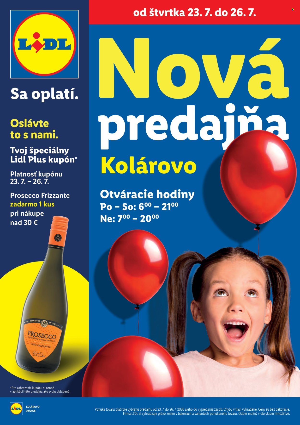 LIDL leták - Nová predajňa v Kolárove