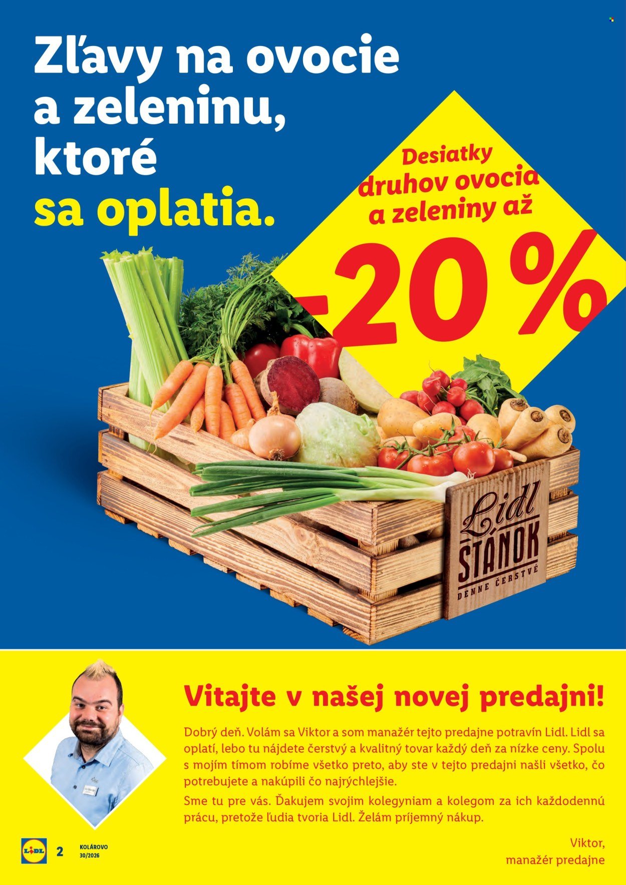 LIDL leták - Nová predajňa v Kolárove