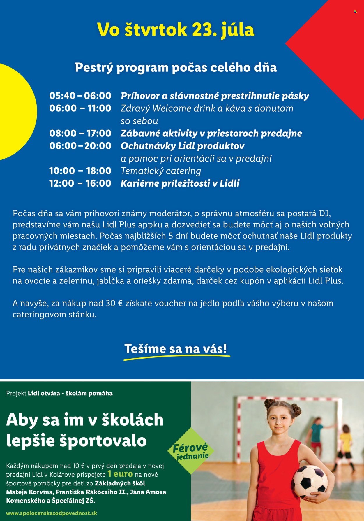 LIDL leták - Nová predajňa v Kolárove