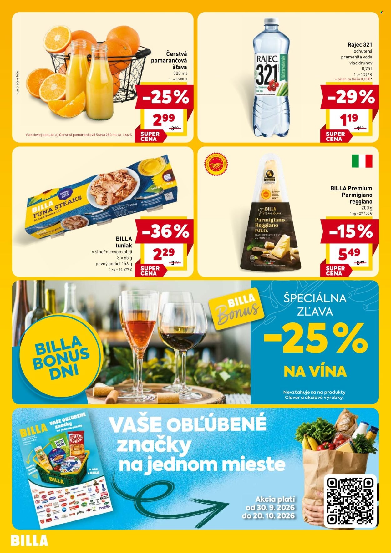 BILLA leták - Prémiové predajne