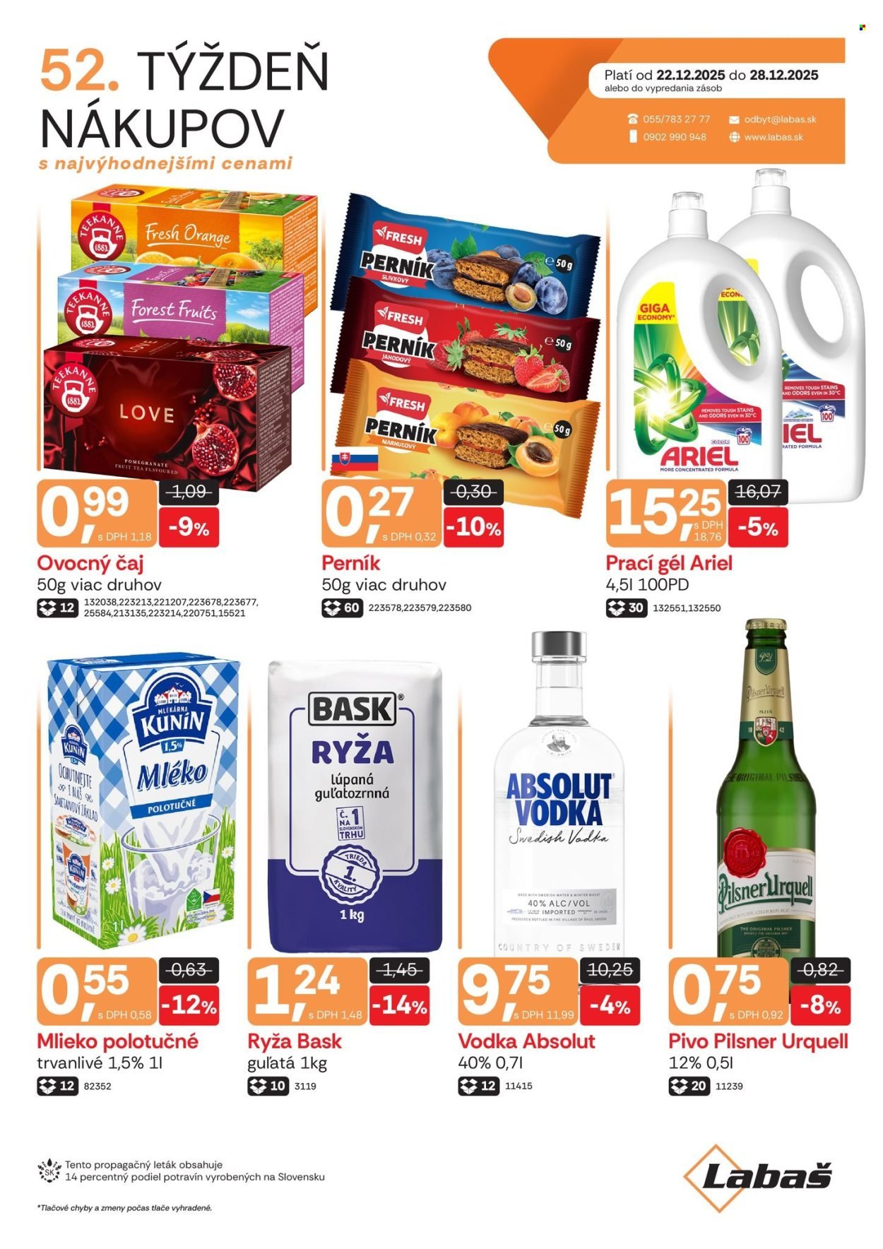 LABAŠ leták - Týždeň nákupov (2025-12-22 - 2025-12-28) | 1