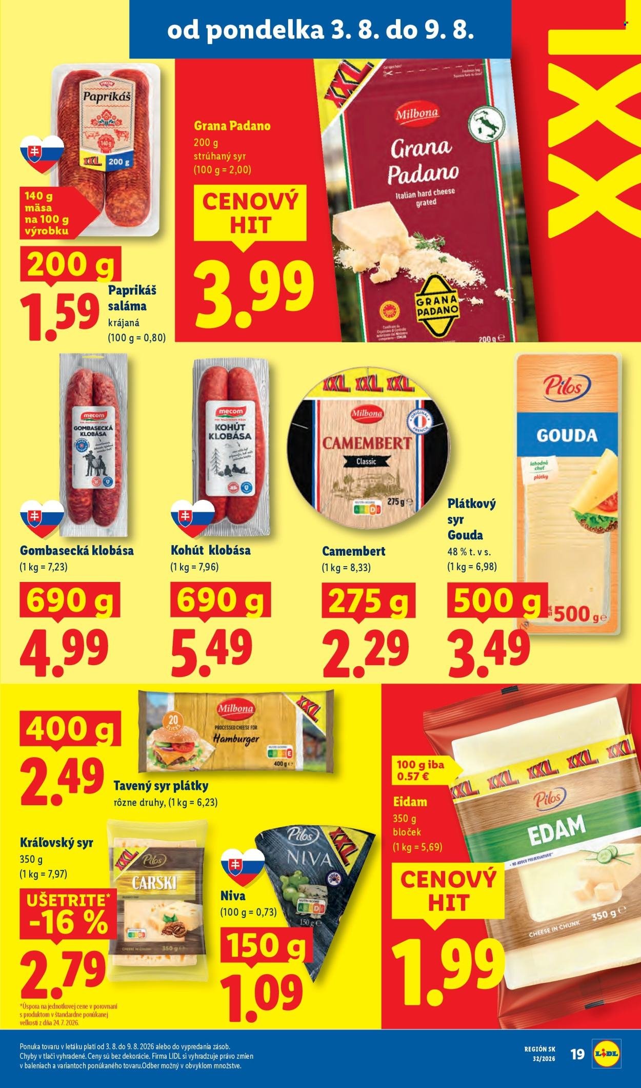 LIDL leták - Od pondelka 3.8.2026