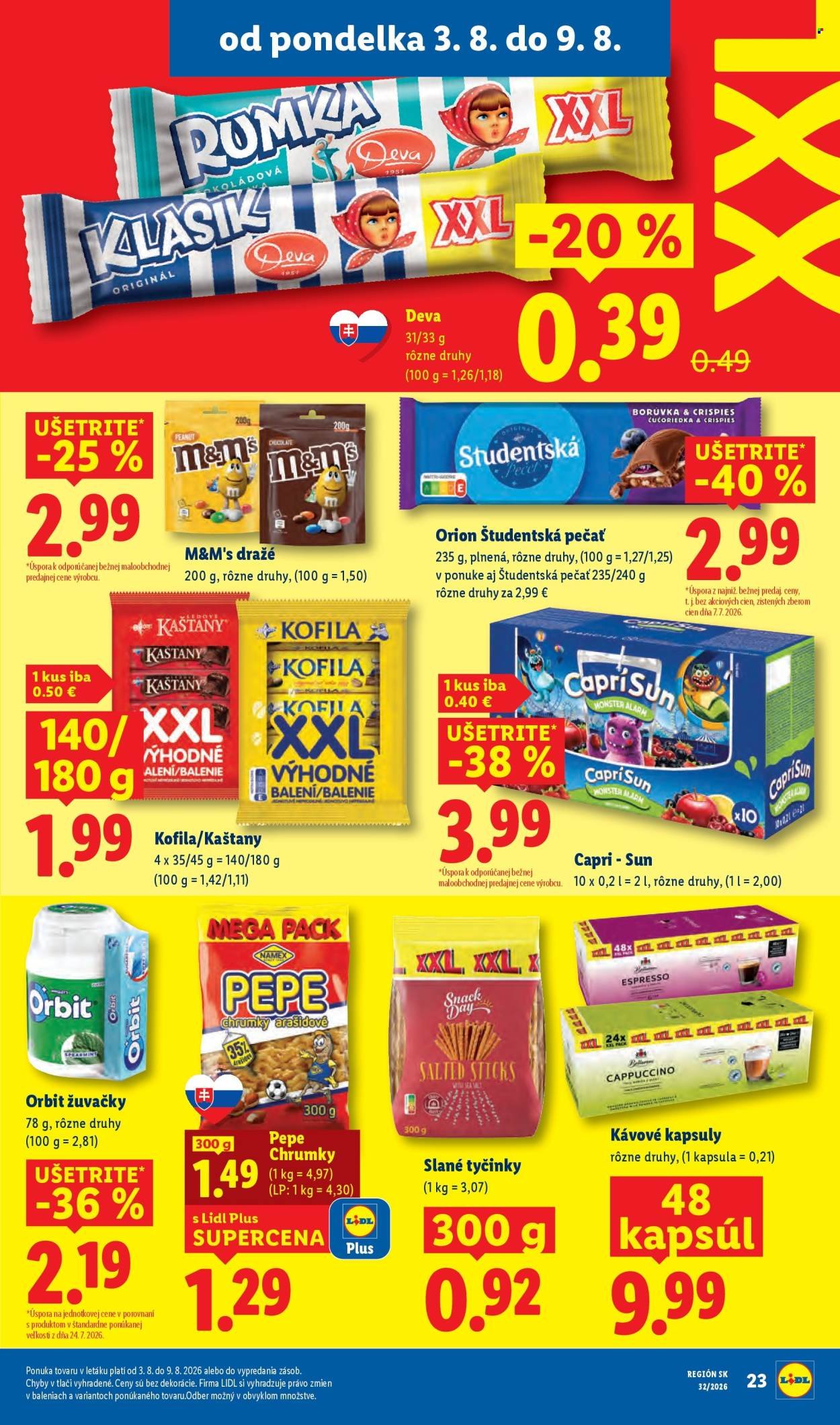 LIDL leták - Od pondelka 3.8.2026