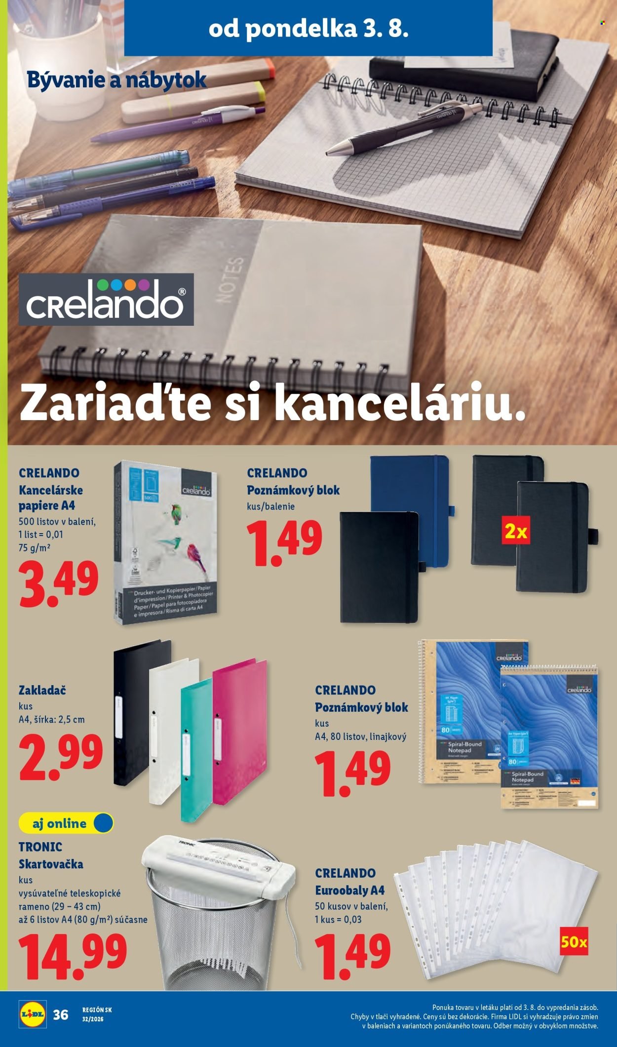 LIDL leták - Od pondelka 3.8.2026