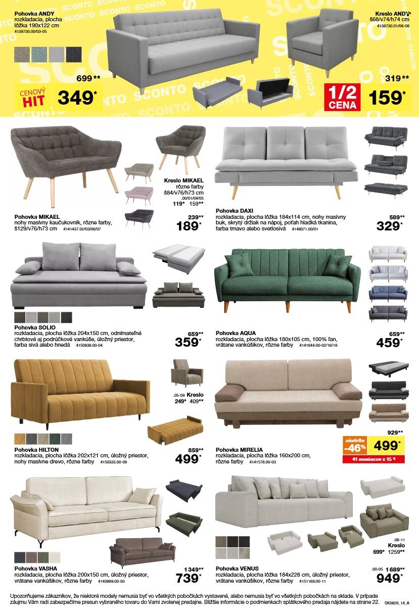 SCONTO NÁBYTOK leták - Aktuálny leták