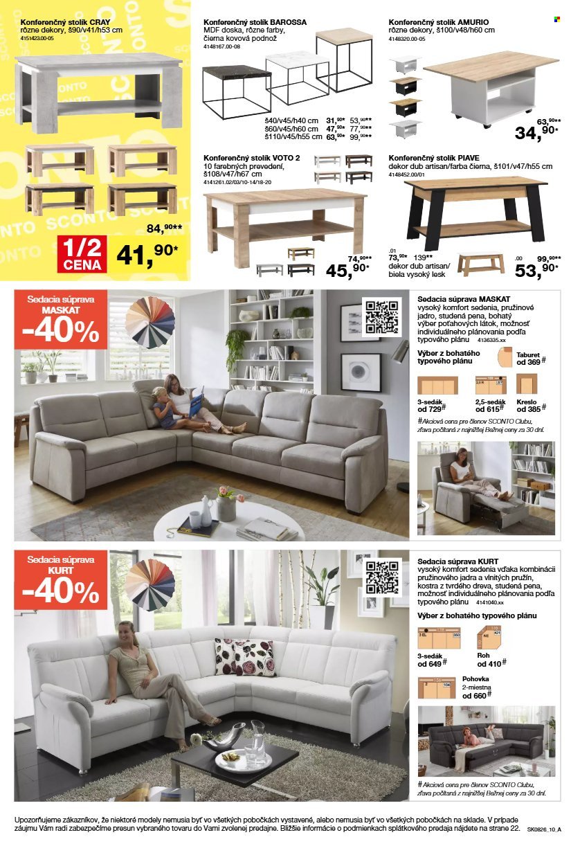 SCONTO NÁBYTOK leták - Aktuálny leták