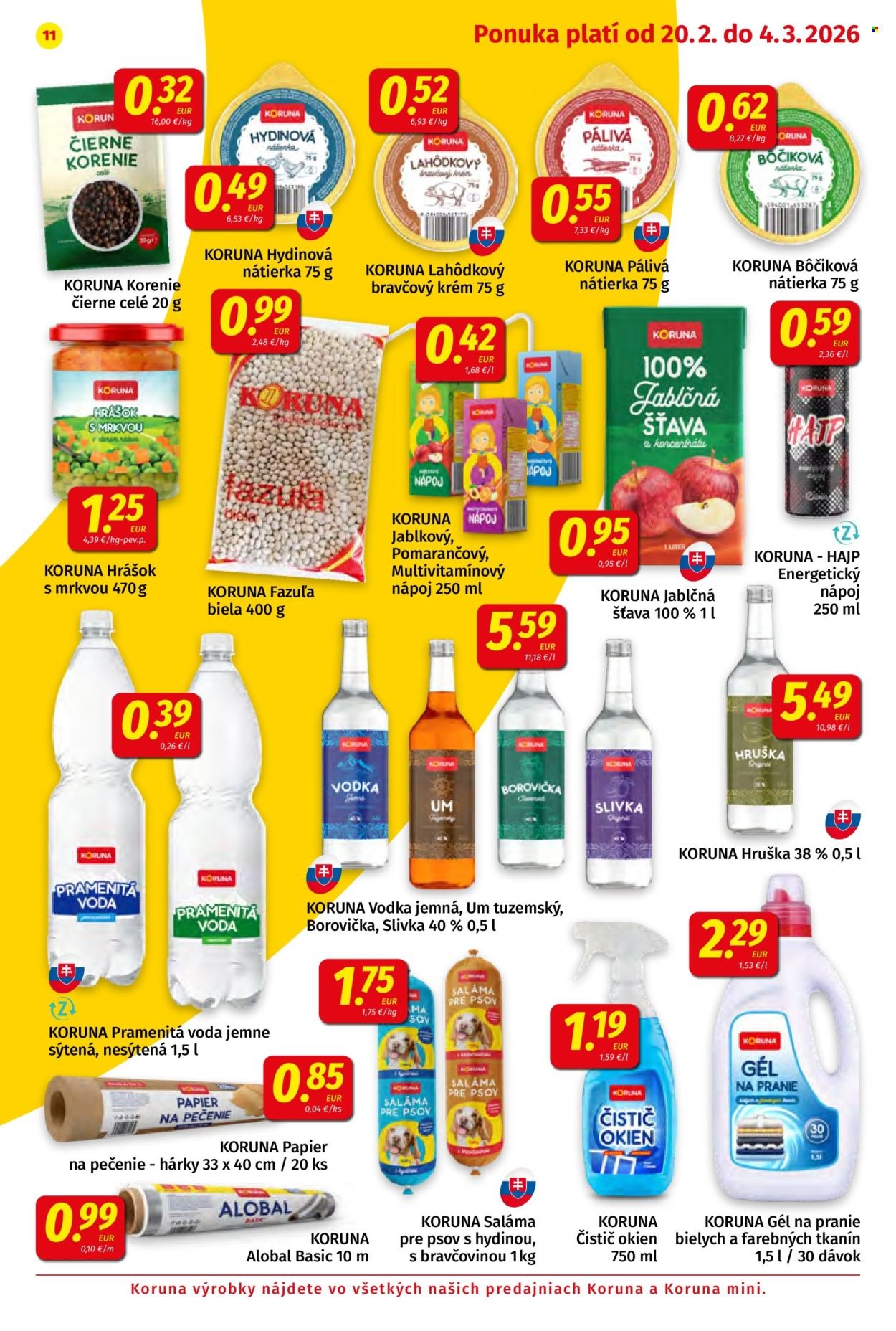 POTRAVINY KORUNA leták - Od piatka 20.2.2026 (2026-02-20 - 2026-03-04) | 11