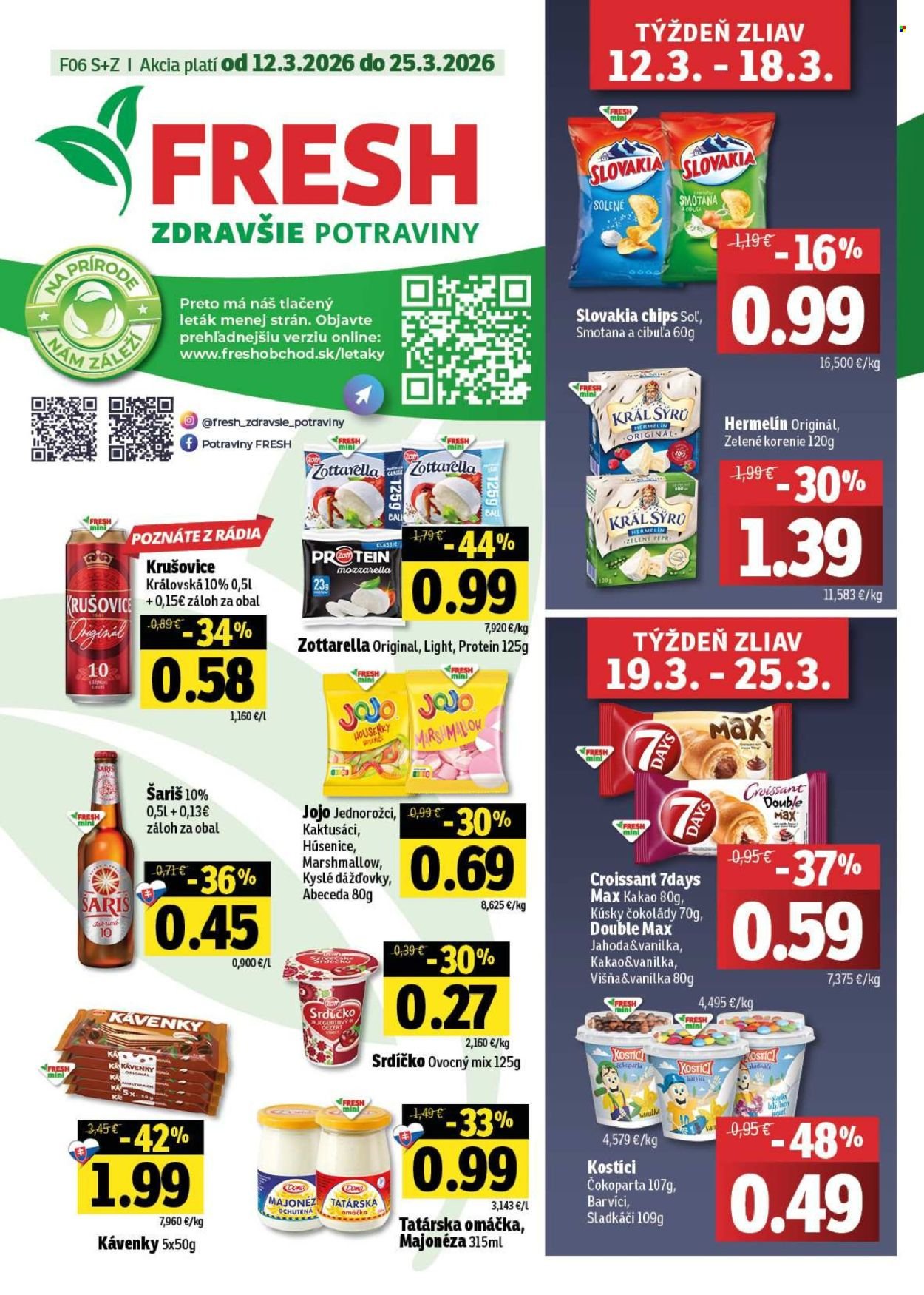 FRESH leták - Stredné a západné Slovensko (2026-03-12 - 2026-03-25) | 1