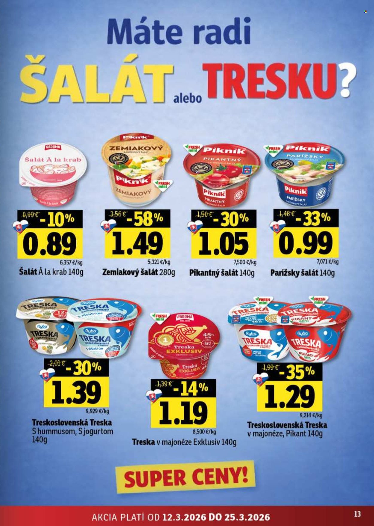FRESH leták - Stredné a západné Slovensko (2026-03-12 - 2026-03-25) | 13