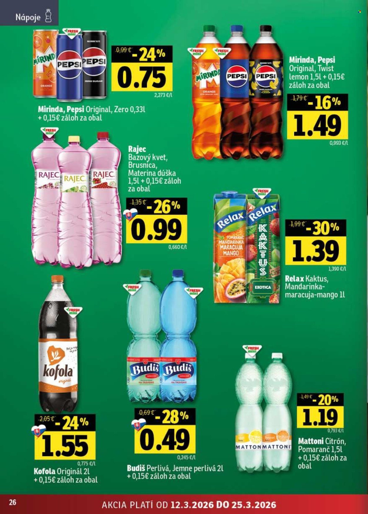 FRESH leták - Stredné a západné Slovensko (2026-03-12 - 2026-03-25) | 26