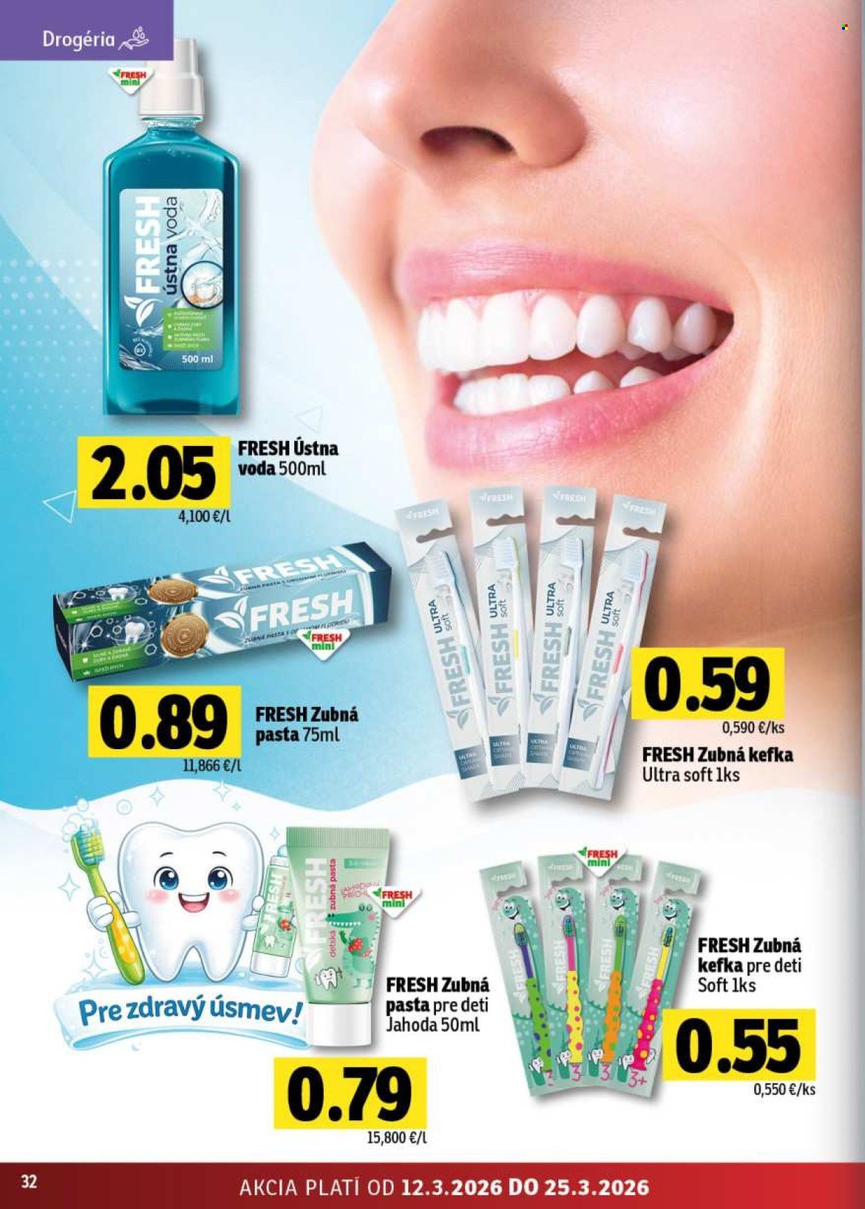 FRESH leták - Stredné a západné Slovensko (2026-03-12 - 2026-03-25) | 32