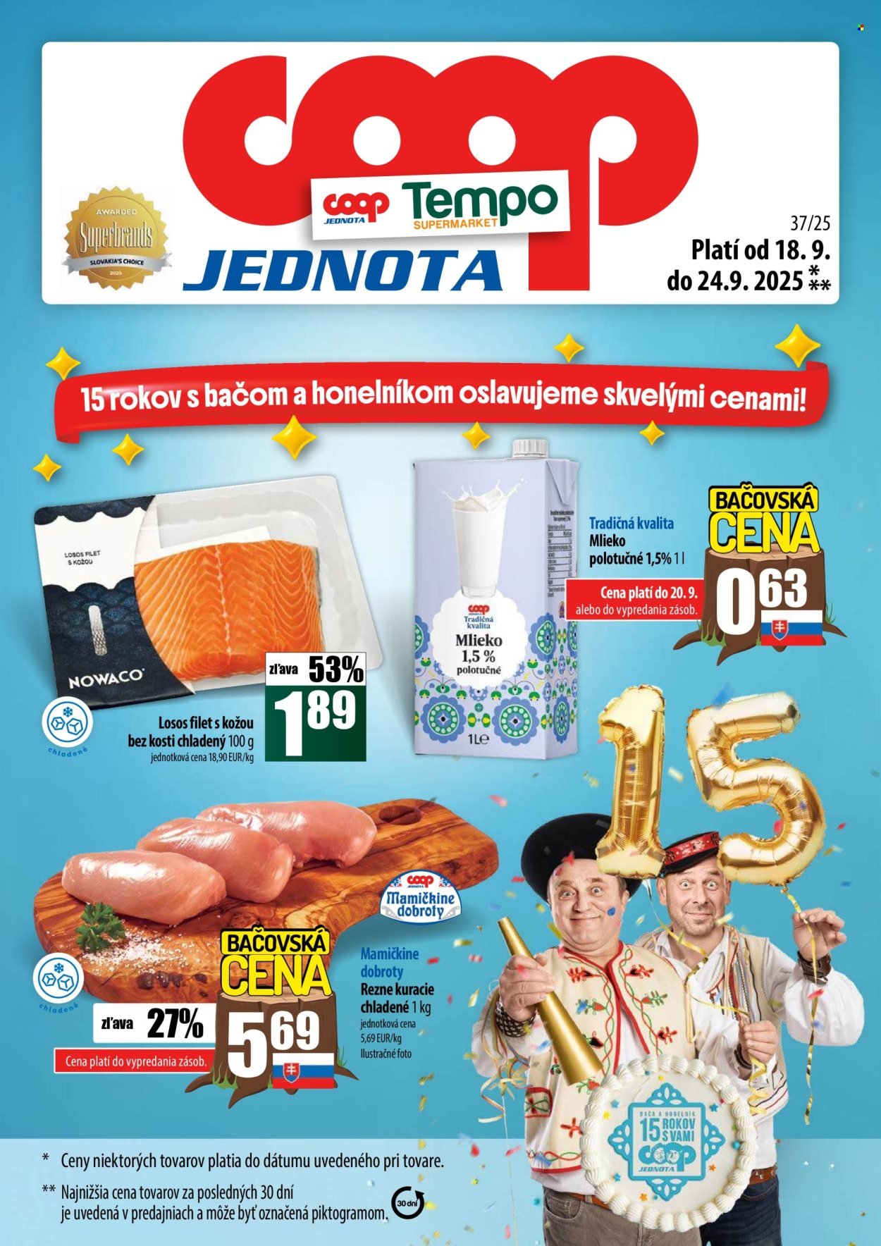 COOP JEDNOTA leták - Od štvrtka 18.9.2025 (2025-09-18 - 2025-09-24) | 1