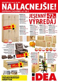 IDEA NÁBYTOK leták - Od štvrtka 15.10.2026