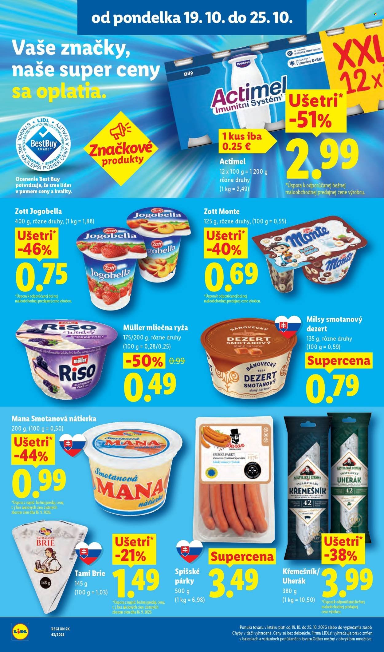LIDL leták - Od pondelka 19.10.2026