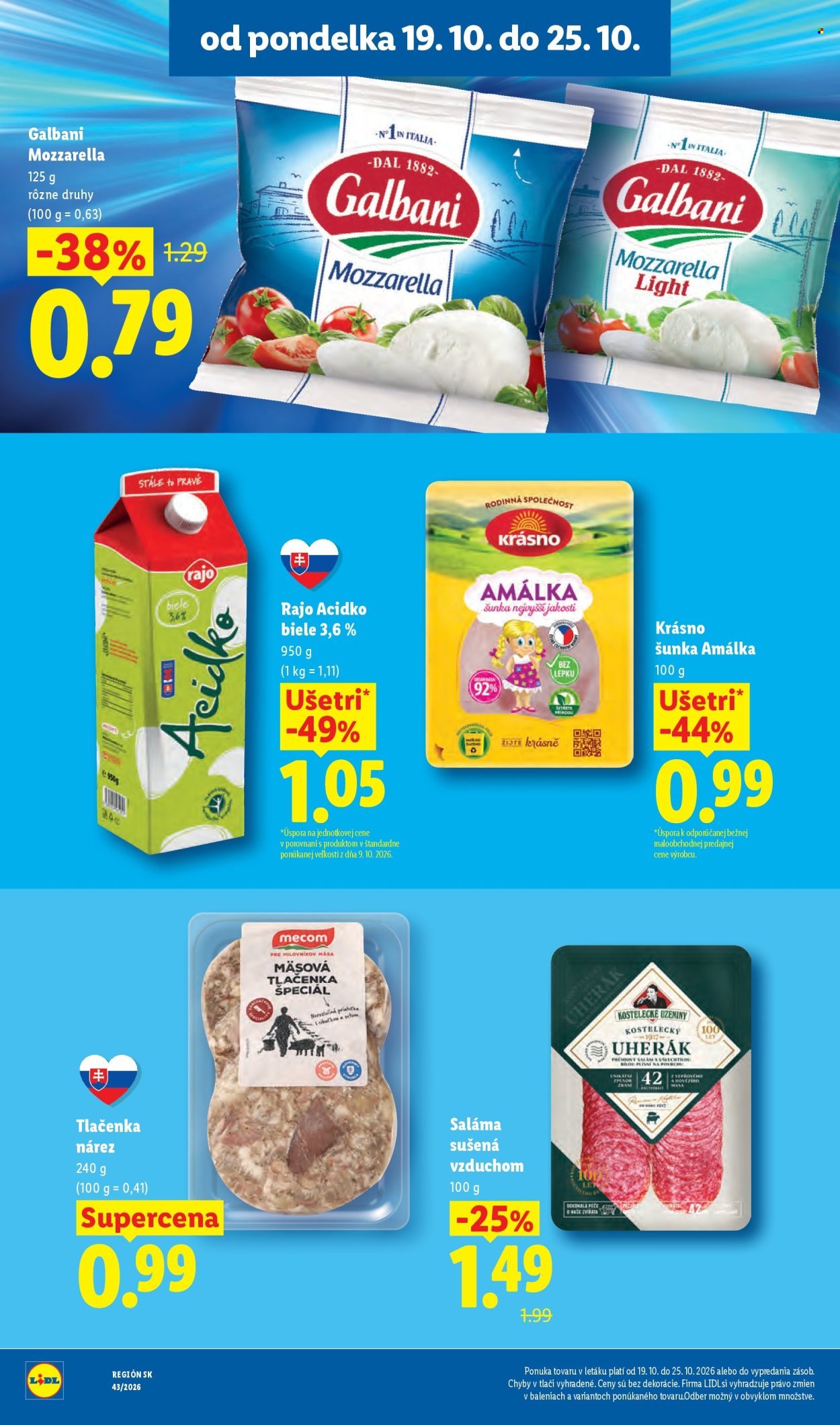LIDL leták - Od pondelka 19.10.2026