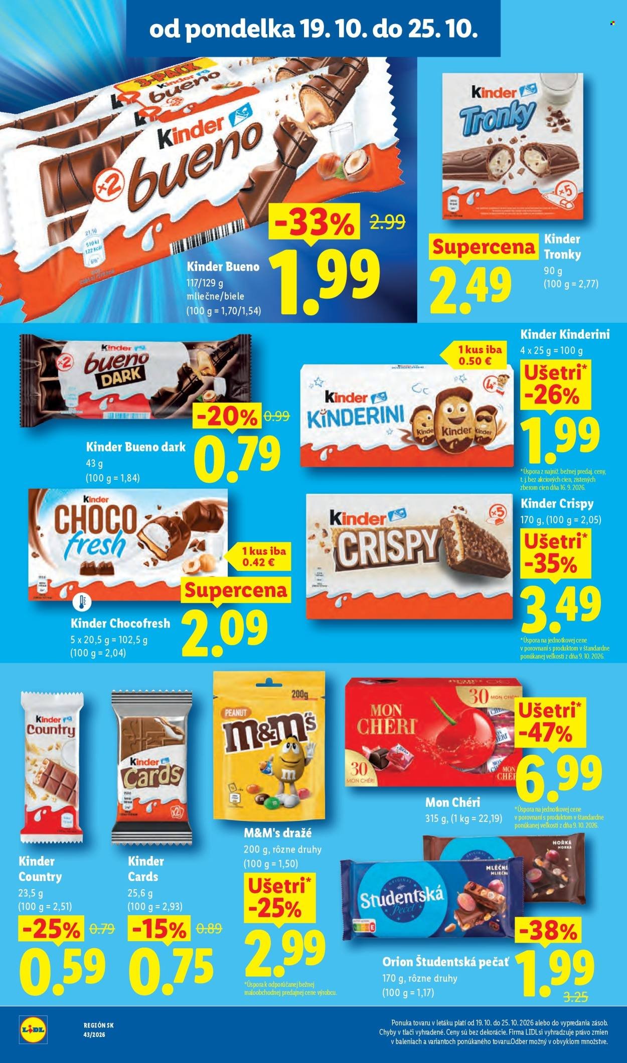 LIDL leták - Od pondelka 19.10.2026