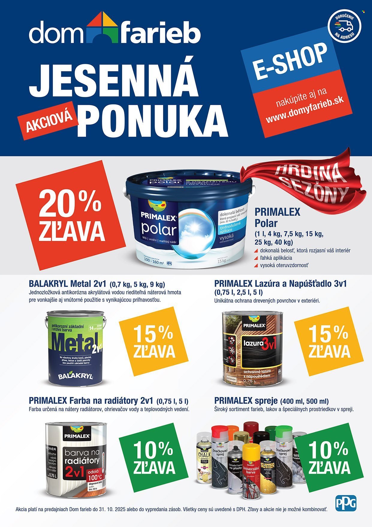 DOM FARIEB leták - Jesenná akciová ponuka (2025-09-08 - 2025-10-31) | 1