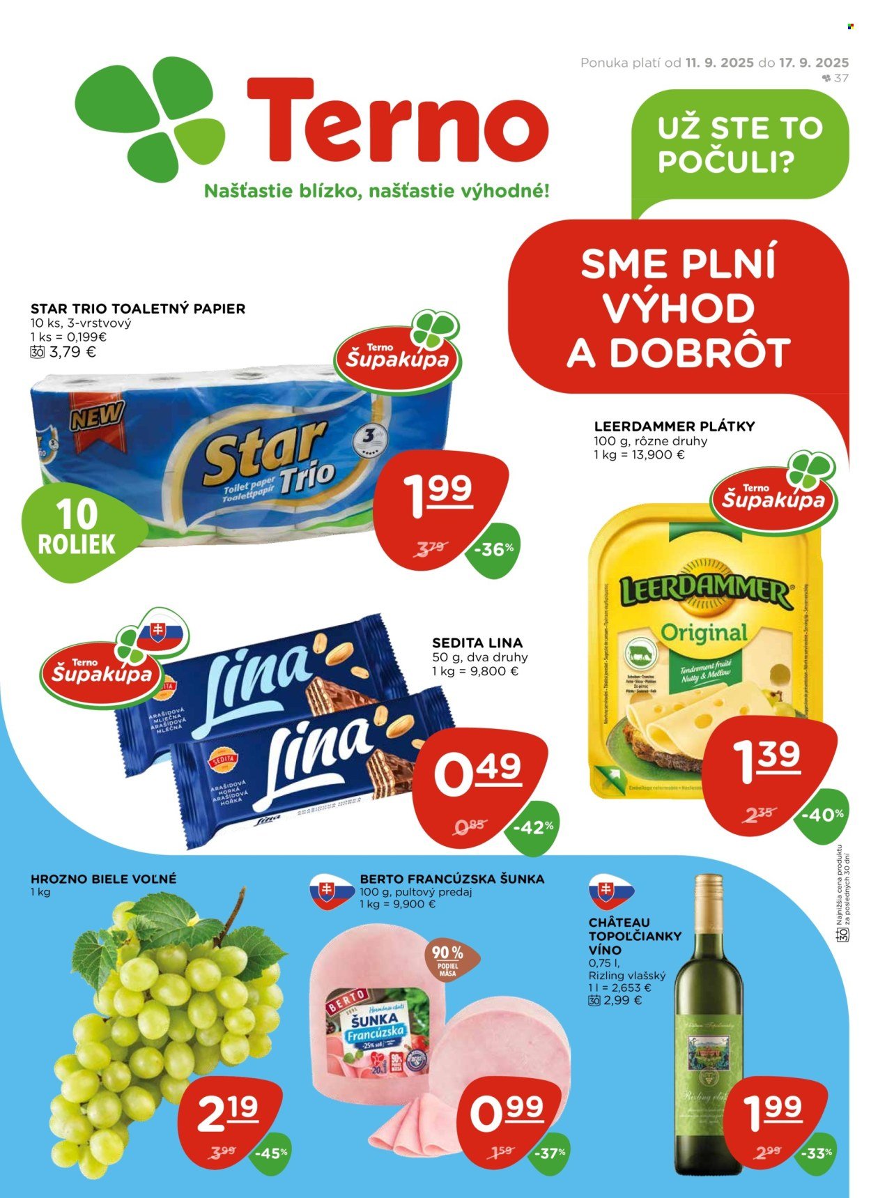 TERNO leták - Od štvrtka 11.9.2025 (2025-09-11 - 2025-09-17) | 1