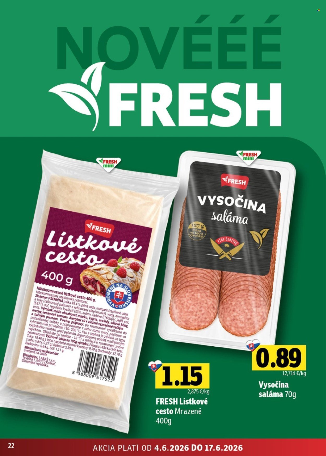 FRESH leták - Stredné a západné Slovensko