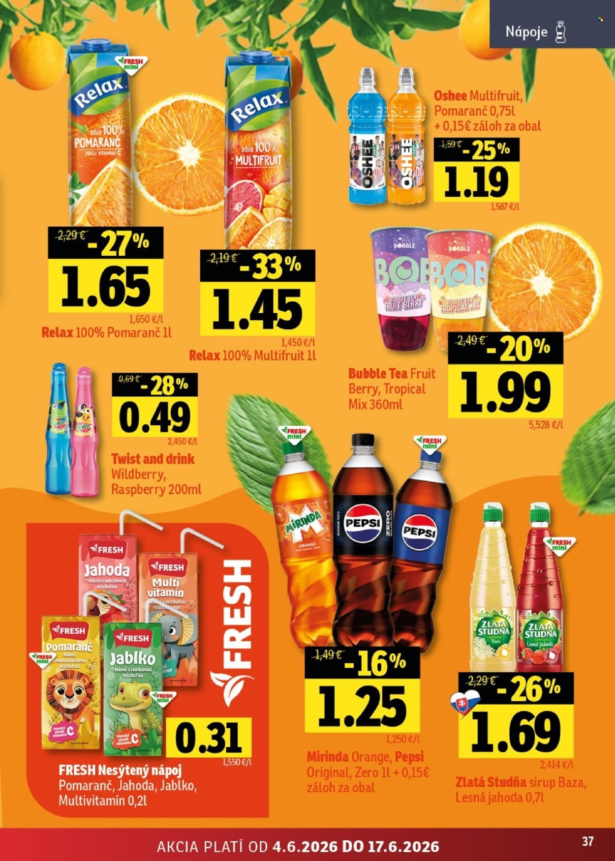 FRESH leták - Stredné a západné Slovensko