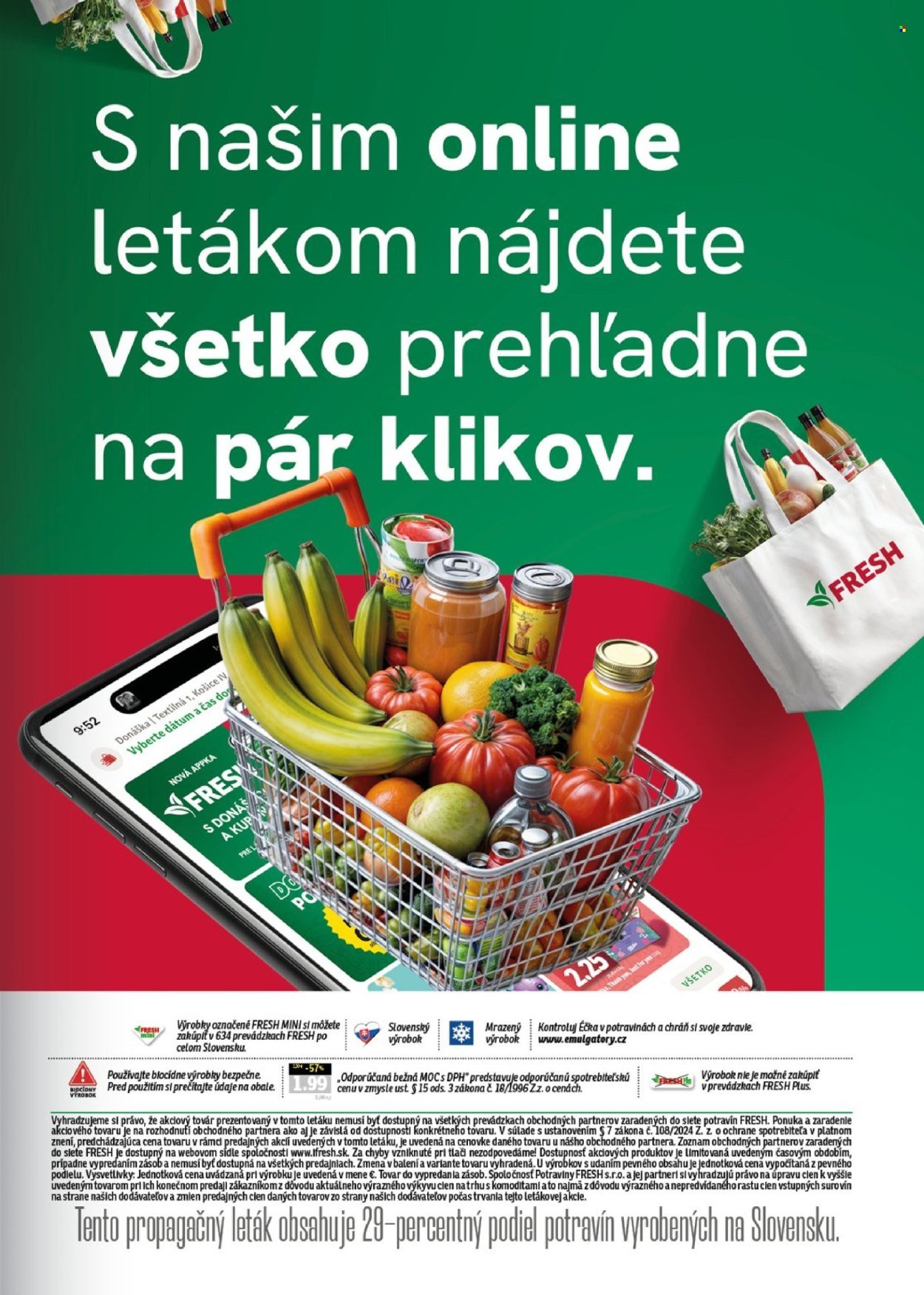 FRESH leták - Stredné a západné Slovensko