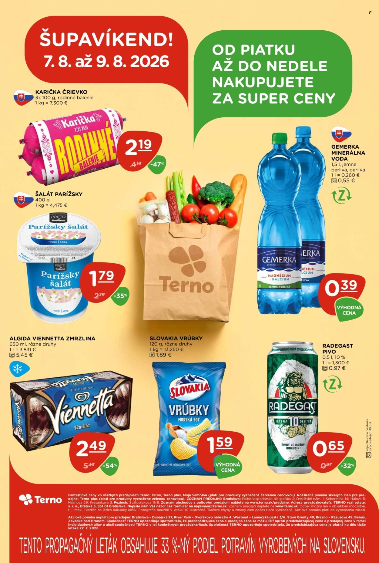 TERNO leták - Od štvrtka 6.8.2026