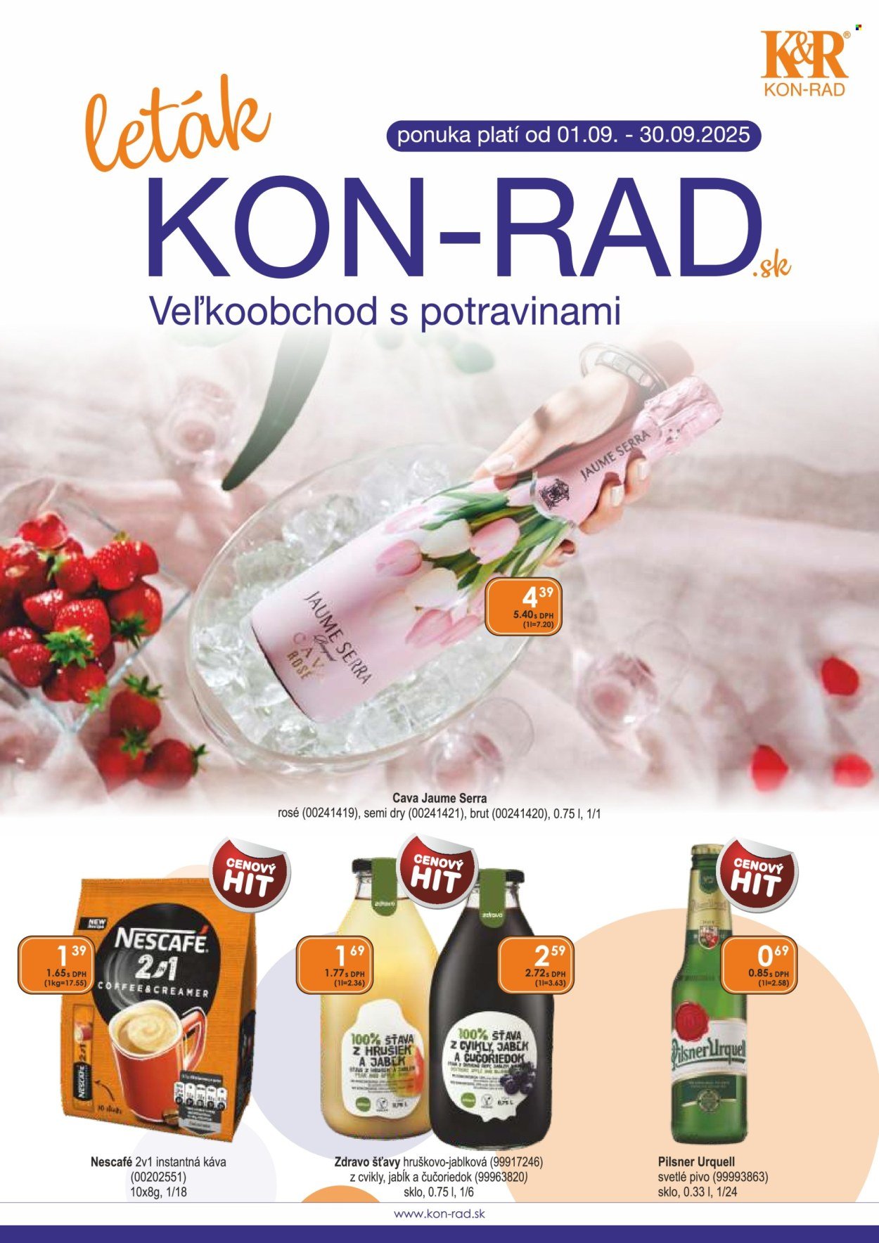KON-RAD leták - Od pondelka 1.9.2025 (2025-09-01 - 2025-09-30) | 1