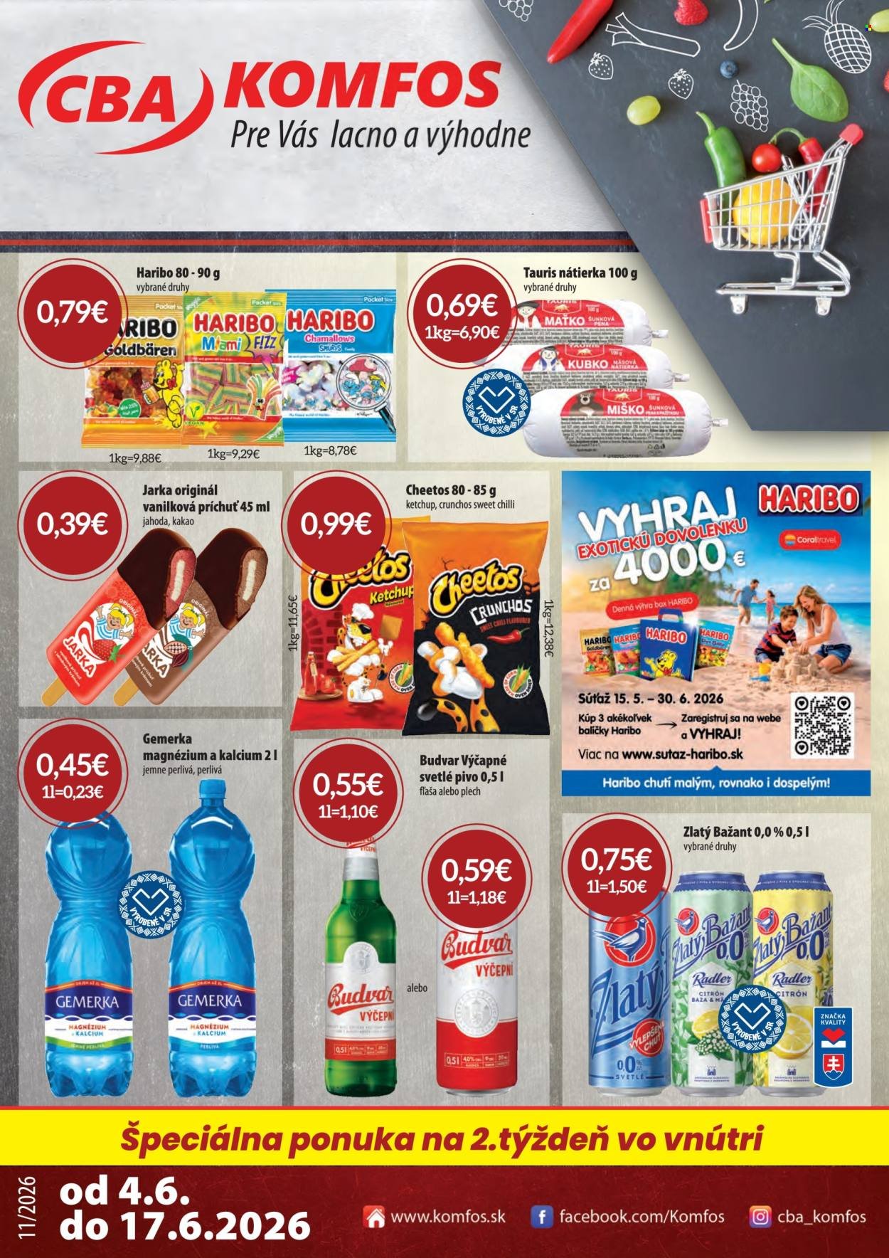 CBA KOMFOS leták - Výhodná ponuka - opäť lacnejšie