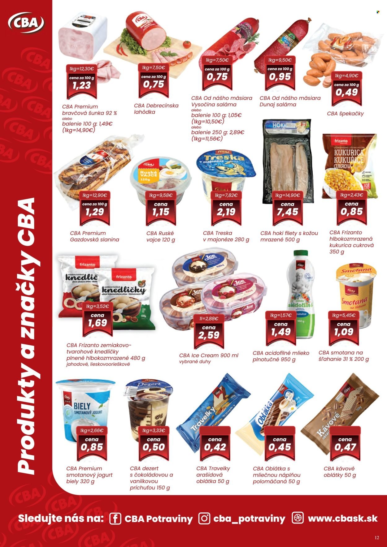 CBA KOMFOS leták - Výhodná ponuka - opäť lacnejšie