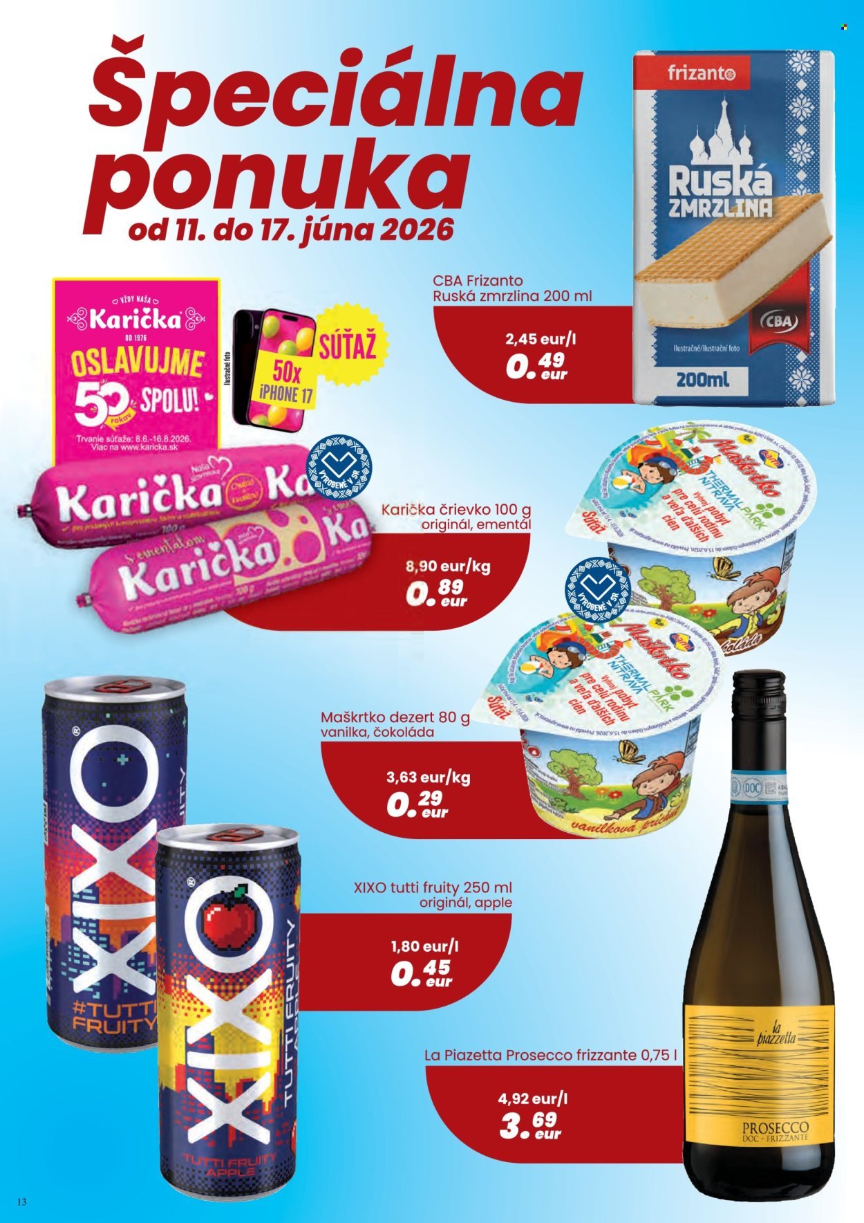 CBA KOMFOS leták - Výhodná ponuka - opäť lacnejšie